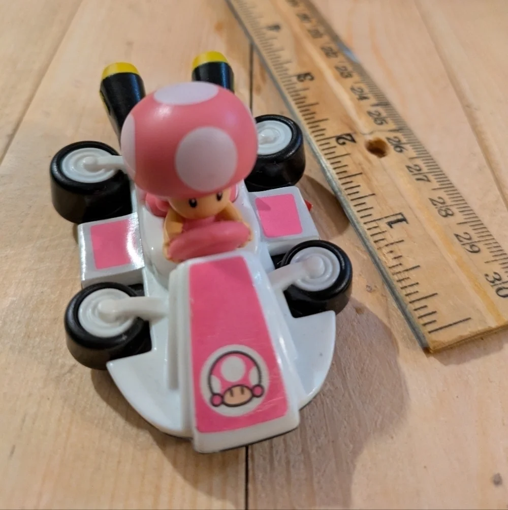 Nintendo 2022 Kart Racer Mario Pink and White Toy Kart